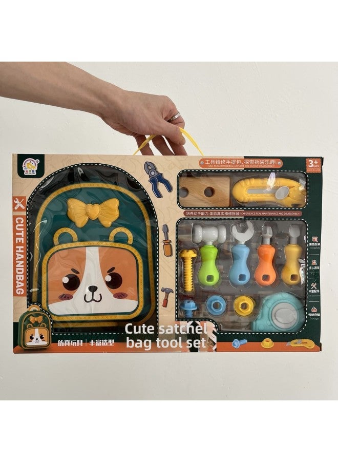 Play House Toy Gift Box Set Children's Screwdriver Tool Handbag Kindergarten Toy Stall Supply-Color:506-91 House Tools Tote Bag  - Image 3