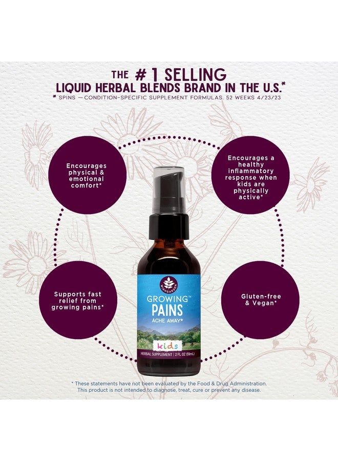 WishGarden Herbs Growing Pains Ache Away for Kids - Plant-Based Herbal Supplement with Turmeric & Willow Bark Soothes Children's Growing Pains & Scullcap & Chamomile Calms and Soothes Upset, 2oz - Image 3