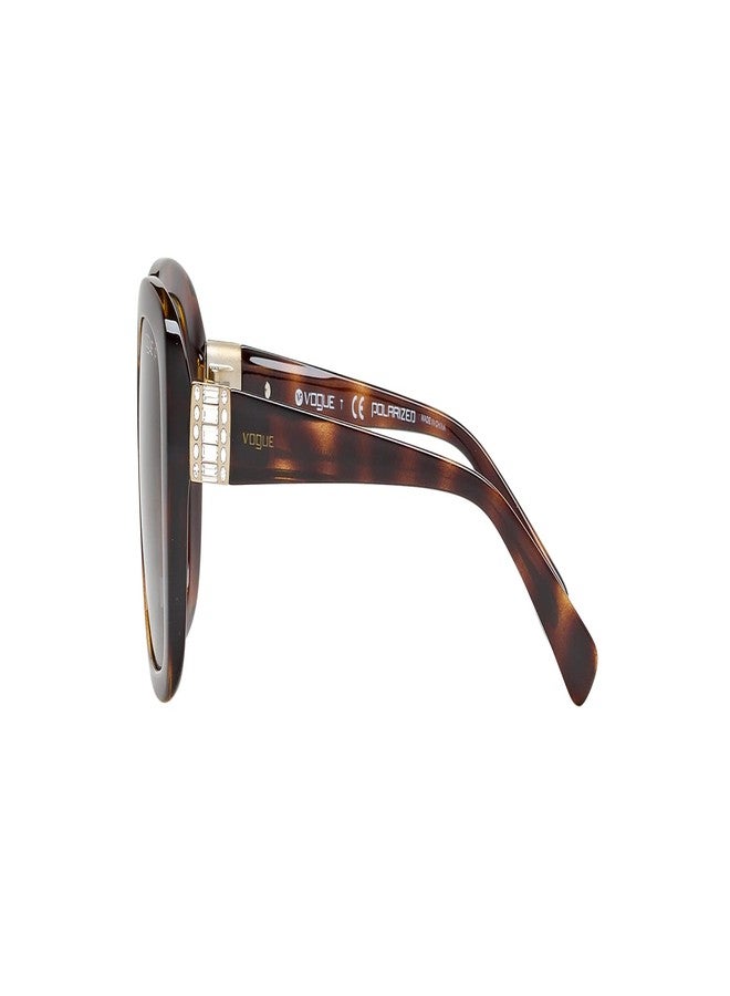 Vogue Eyewear Sunglasses Tortoise Frame, Brown Lenses, 55MM - Image 2