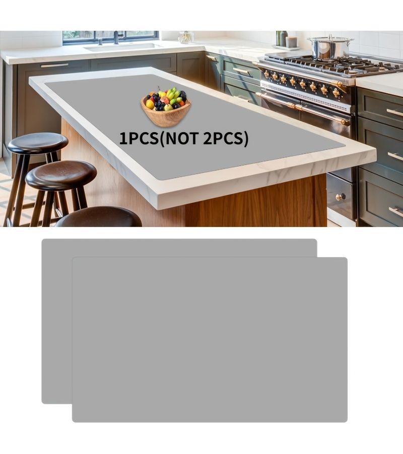1 Pack Large Silicone Mats For Kitchen Countertops Heat Resistant Waterproof Multipurpose Countertop Protectors Black - Image 4