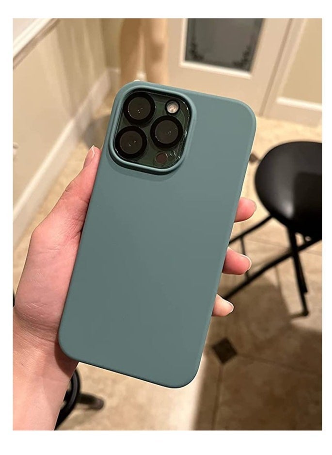 إيف متوافق مع حافظة iPhone 14 Pro Max، حافظة من السيليكون السائل، غطاء واقٍ لكامل الجسم، مقاوم للصدمات، حافظة هاتف نحيفة، بطانة ناعمة من الألياف الدقيقة مضادة للخدش، 6.7 بوصة - Image 3