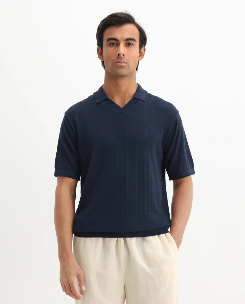 Rare Rabbit Men's Regular Fit Plain Polo