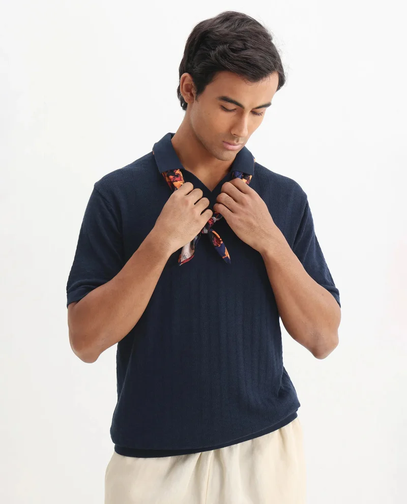 Rare Rabbit Men's Regular Fit Plain Polo