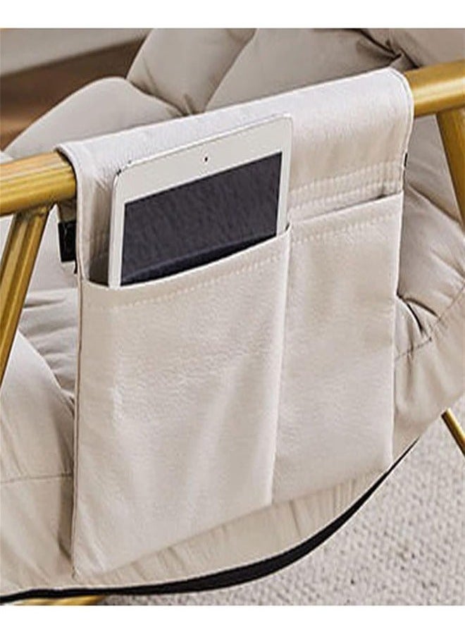 NKX Rocking chair recliner upgraded version off-white With Golden legs (tech fabric + adjustable) - Image 4