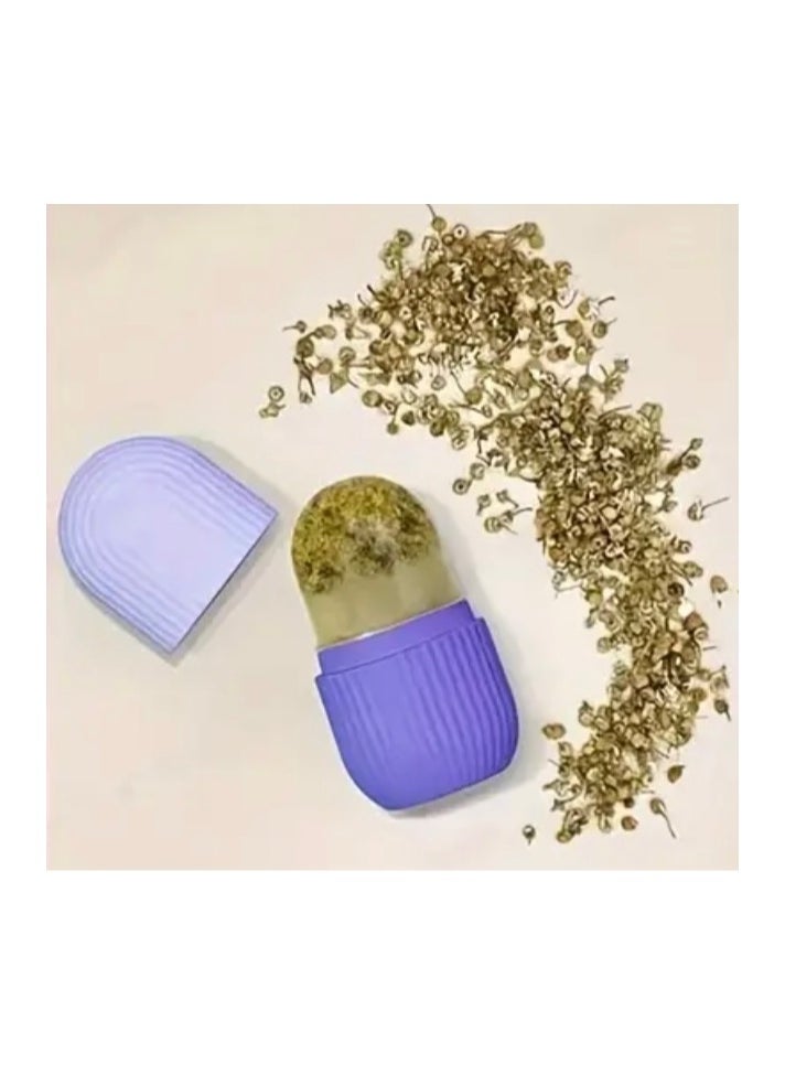 CleanWave - The Pure Effect CleanWave ICE Cube Face Roller – Reusable Silicone Ice Massager for Face, Eyes & Neck | De-Puff, Tighten Pores, Reduce Redness & Migraine Pain Skin-Toning Ice Roller | Natural Skin Care Tool - purple  - Image 2