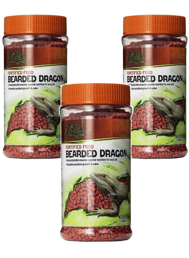 Zilla Reptile Food Bearded Dragon Fortified, 6.5-Ounce (3 Pack) - Image 1