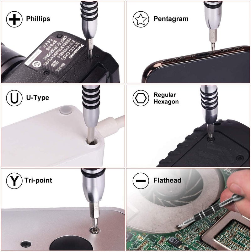 ShowTop Precision Screwdriver Set, 110 in 1 Magnetic Screwdriver Repair Tool Kit for iPhone Series/Mac/iPad/PS3/PS4/Switch/Eyeglasses/Watch/Cellphone/PC/Electronic - Image 3