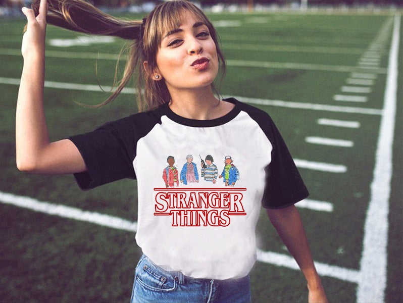 Strange Things 3 Printed Women'S Raglan T-Shirt Women'S Short Sleeve Wish - Image 1