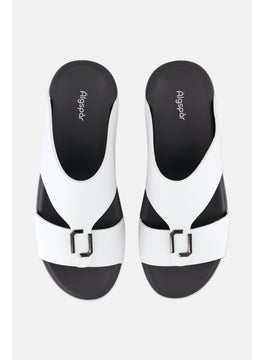 Algspar Men 2 Strap Slip On Arabic Sandals, White  - Image 3