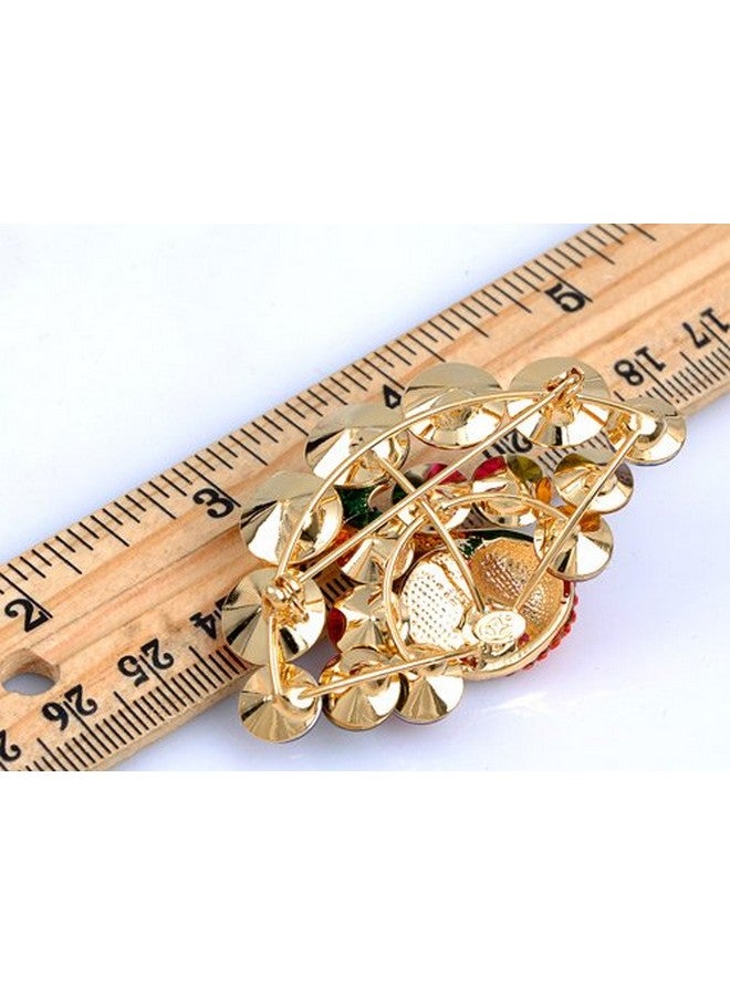 Alilang Crystal Rainbow Colors Regal Peacock Bird Fashion Pin Brooch - Image 3