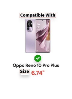 Generic For Oppo Reno 10 Pro Plus Luxury Hard Leather Back Case, Hard Tpu Back and Fully Proteciton Compatible With Oppo Reno 10 Pro Plus (6.74'') (Black)  - Image 5