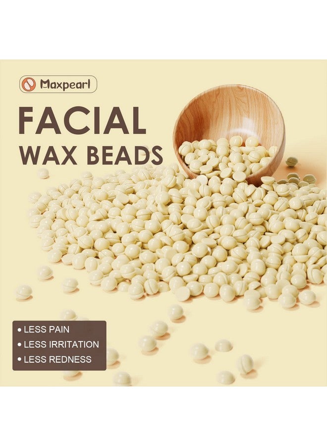 Maxpearl Wax Beads for Facial Hair Removal, 1LB Hypoallergenic Hard Wax Beans with Natural Ingredients for Sensitive Skin, Eyebrows, Upper Lip, Chin, Sideburns, Neck & More - Image 3