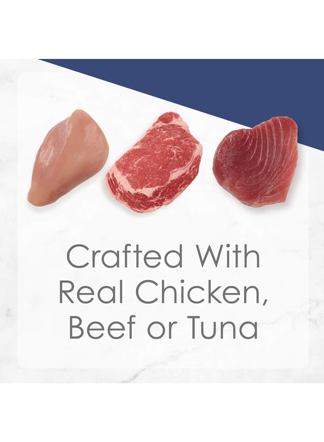 Fancy Feast طعام قطط رطب من بورينا فانس فيست عالي البروتين للقطط الكبيرة، مجموعة متنوعة، 7+ دجاج، لحم بقر وتونة - (2 عبوة من 12) علب 3 أونصات - Image 5