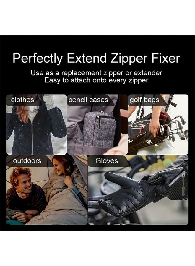 15pcs Black Zipper Pulls Cord Extenders For Backpacks Jackets Luggage Purses Handbags - Image 2