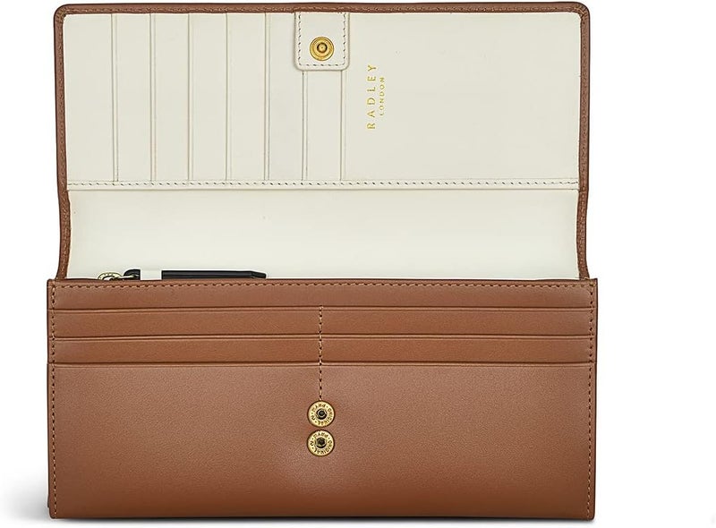 Radley RADLEY London Walkies Flapover Matinee Purse for Women Made from Smooth Leather with an Embossed Scottie Dog Design Matinee Purse with Press Stud Fastening  Internal Card Slots Tan Brown L  - Image 3
