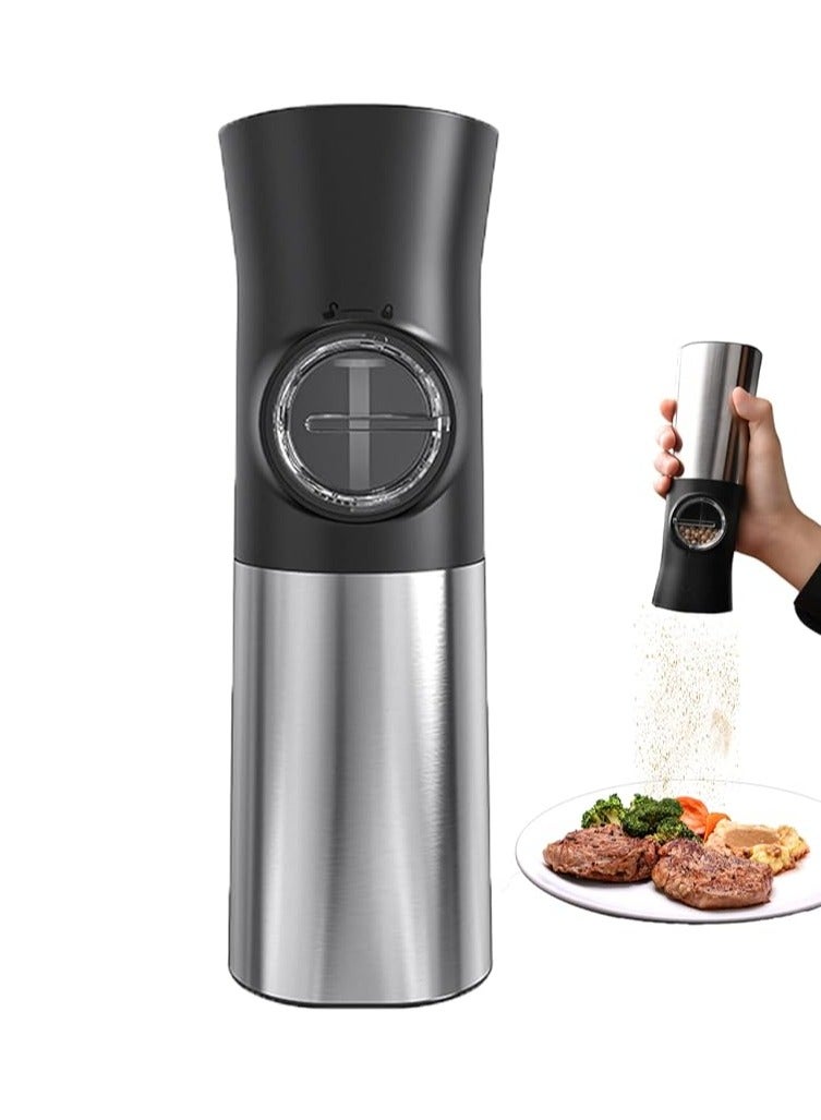 general Electric salt and pepper grinder, automatic pepper grinder with adjustable thickness, gravity protection switch, automatic dust cap + LED light, battery powered, one-handed operation - Image 1
