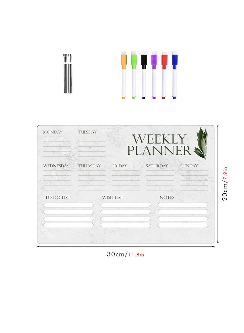 Acrylic Week Plan Desktop Memo Message Board Erasable Office Memo Writing Board - Image 1