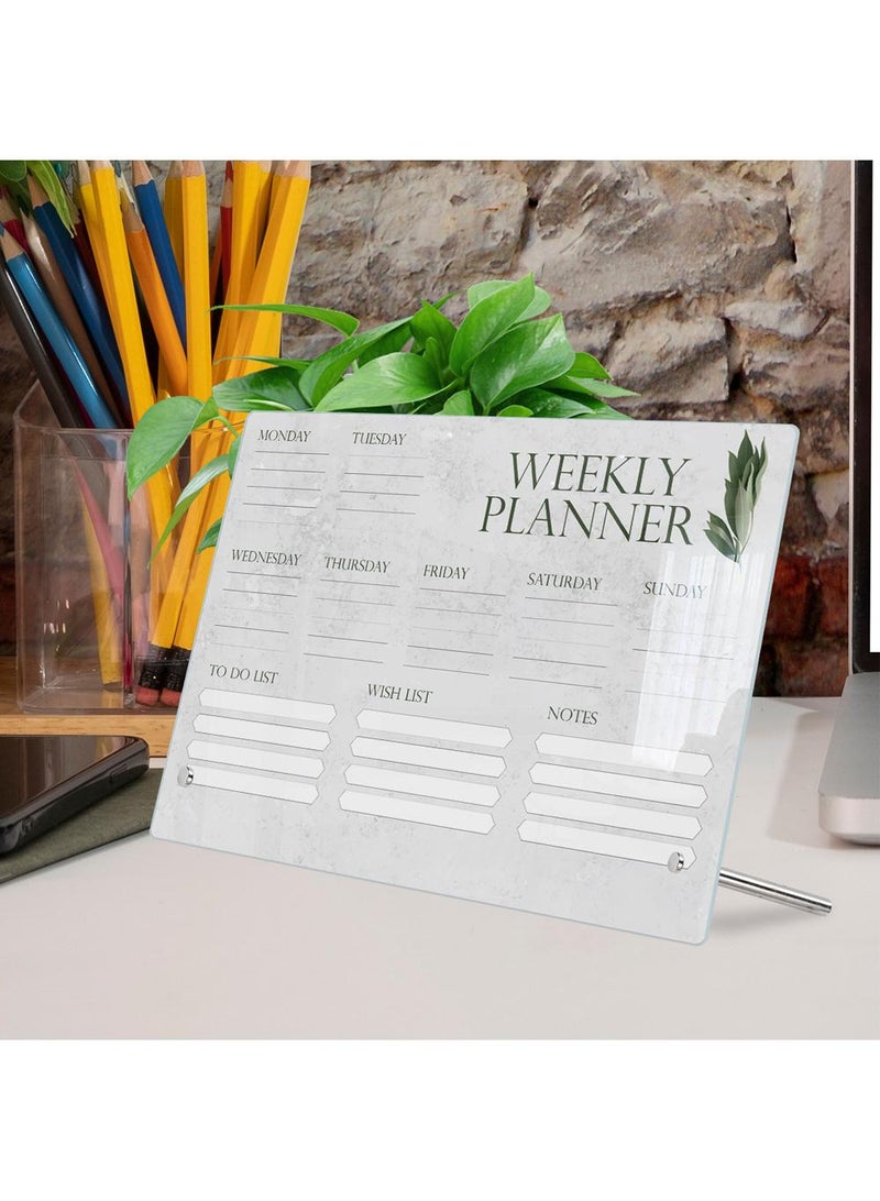 Acrylic Week Plan Desktop Memo Message Board Erasable Office Memo Writing Board - Image 3