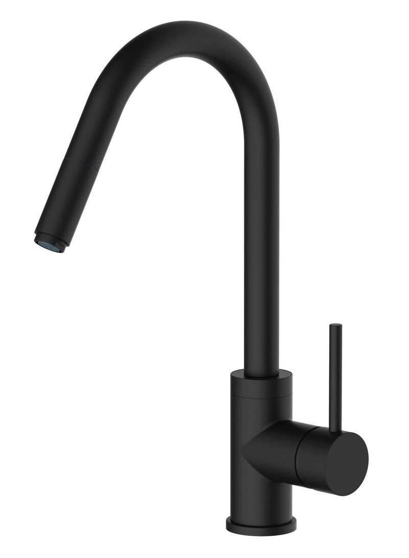 HESANIT Pull Out Sprayer Kitchen Sink Faucet Mixer Matt Black - 6931MB - Image 1