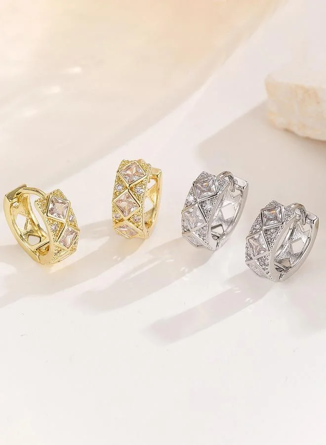 Take Two  Embellished Huggie Earrings for Women | Best Price UAE