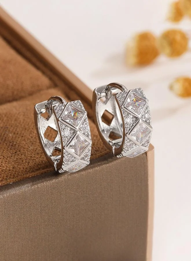 Take Two  Embellished Huggie Earrings for Women | Best Price UAE