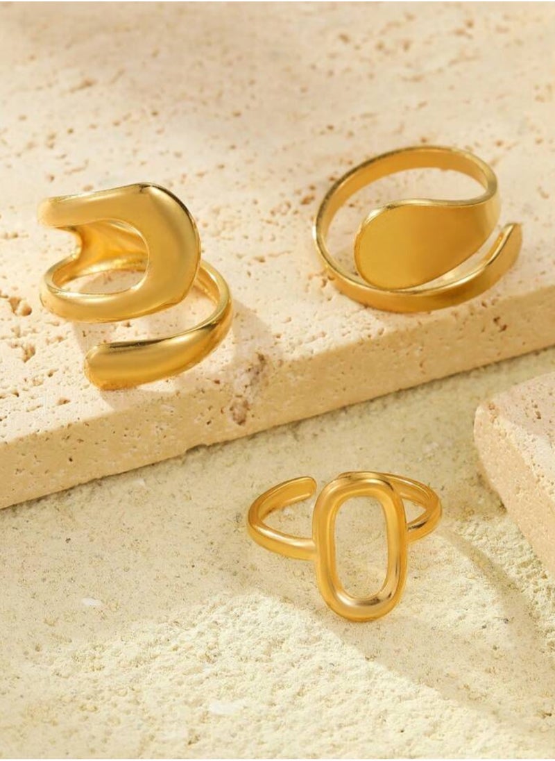 sixtyfour 3pcs Of Elegant & High Quality Stainless Steel Rings For Women One Size  - Image 2