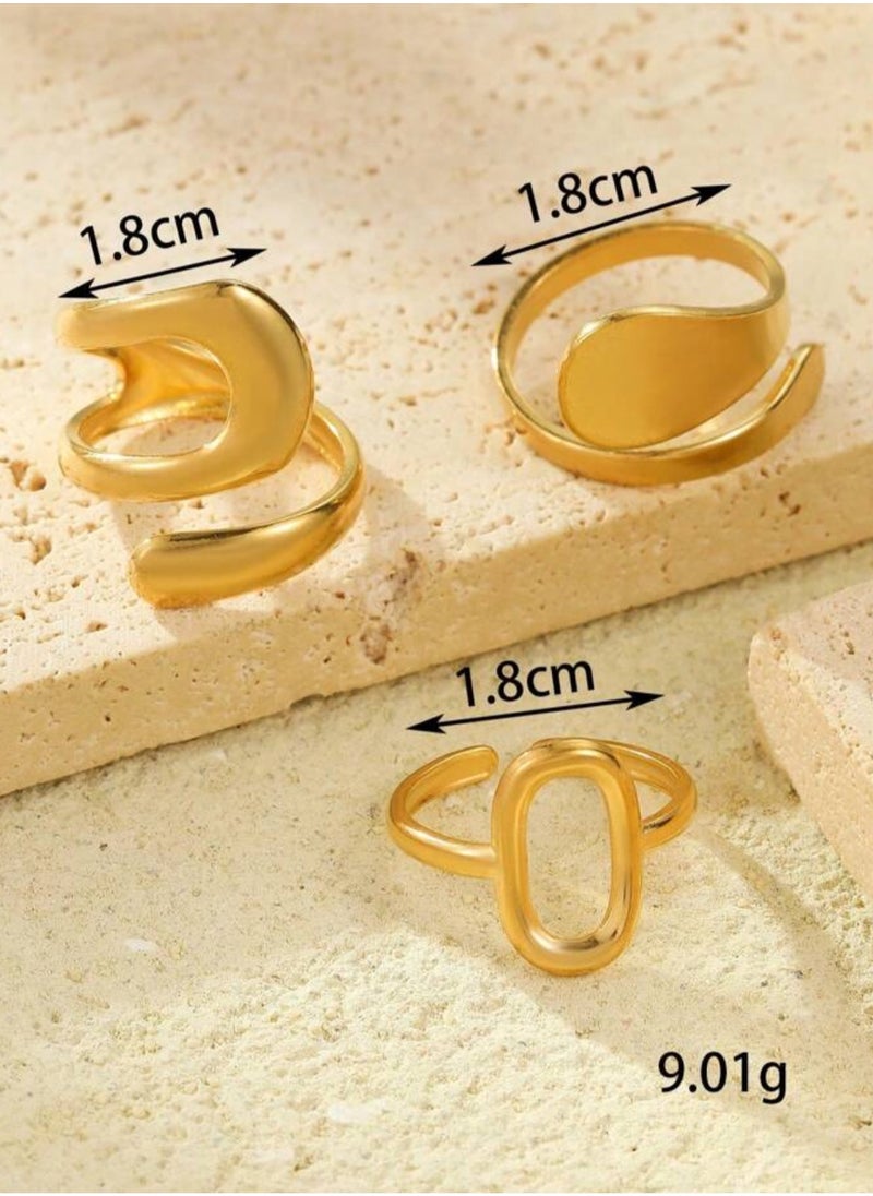 sixtyfour 3pcs Of Elegant & High Quality Stainless Steel Rings For Women One Size  - Image 4