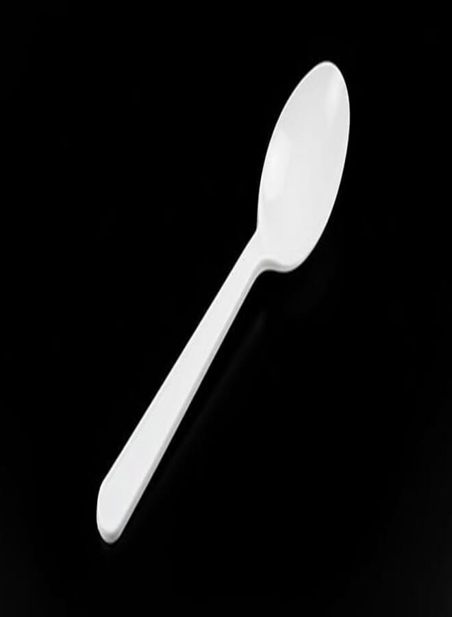 KRNO High Quality Disposable Cutlery – Pack of 50 White Spoons - Durable Plastic Utensils for Parties, Events & Catering – Available in Black or White