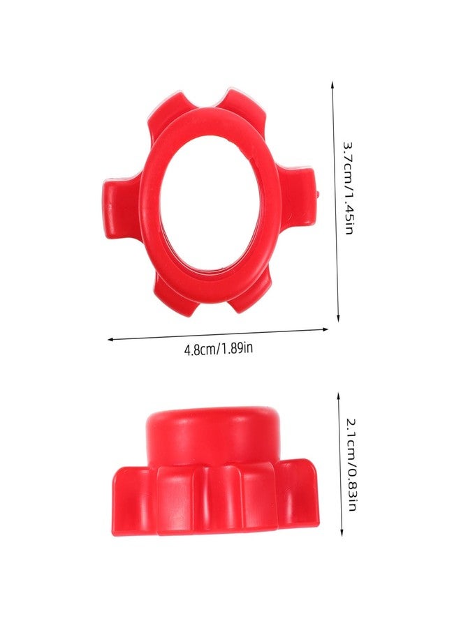 Toddmomy Dumbbell Bar Nut Clamp 4 Pcs Fitness Equipment Accessories Screw Lock Collar for Weight Lifting Barbell 2.04X1.65X0.82In - Image 2