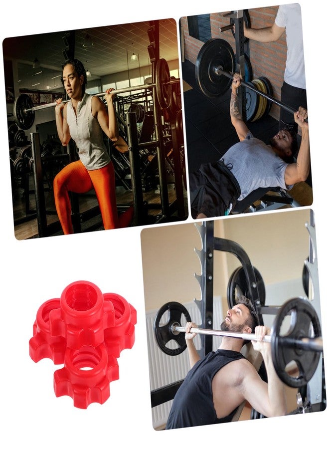 Toddmomy Dumbbell Bar Nut Clamp 4 Pcs Fitness Equipment Accessories Screw Lock Collar for Weight Lifting Barbell 2.04X1.65X0.82In - Image 3