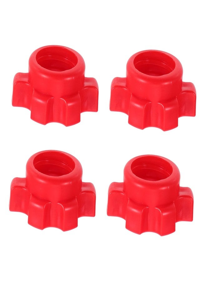 Toddmomy Dumbbell Bar Nut Clamp 4 Pcs Fitness Equipment Accessories Screw Lock Collar for Weight Lifting Barbell 2.04X1.65X0.82In - Image 1