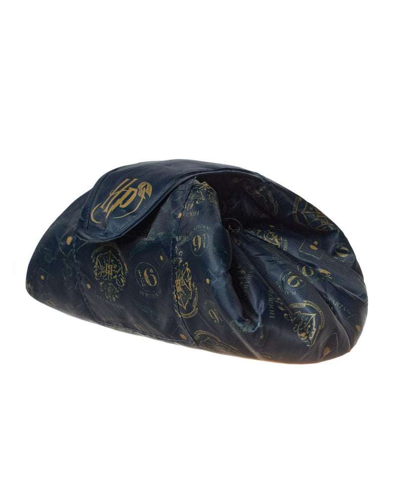 Harry Potter Womens Makeup Bag | Ladies Navy Cosmetic Pouch Hogwarts Logo All Over Print | Travel Case - Image 3