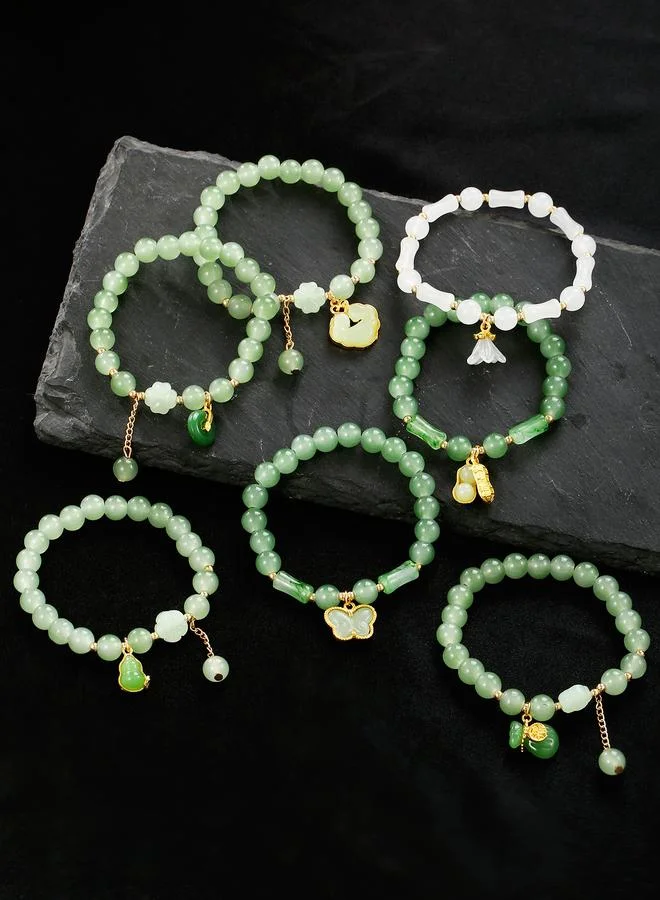 Take Two Pack of 7 - Butterfly Beaded Bracelet