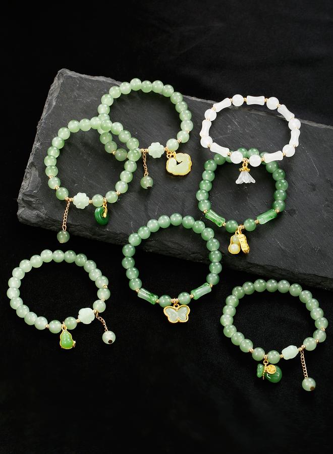 Take Two Pack of 7 - Butterfly Beaded Bracelet - Image 1