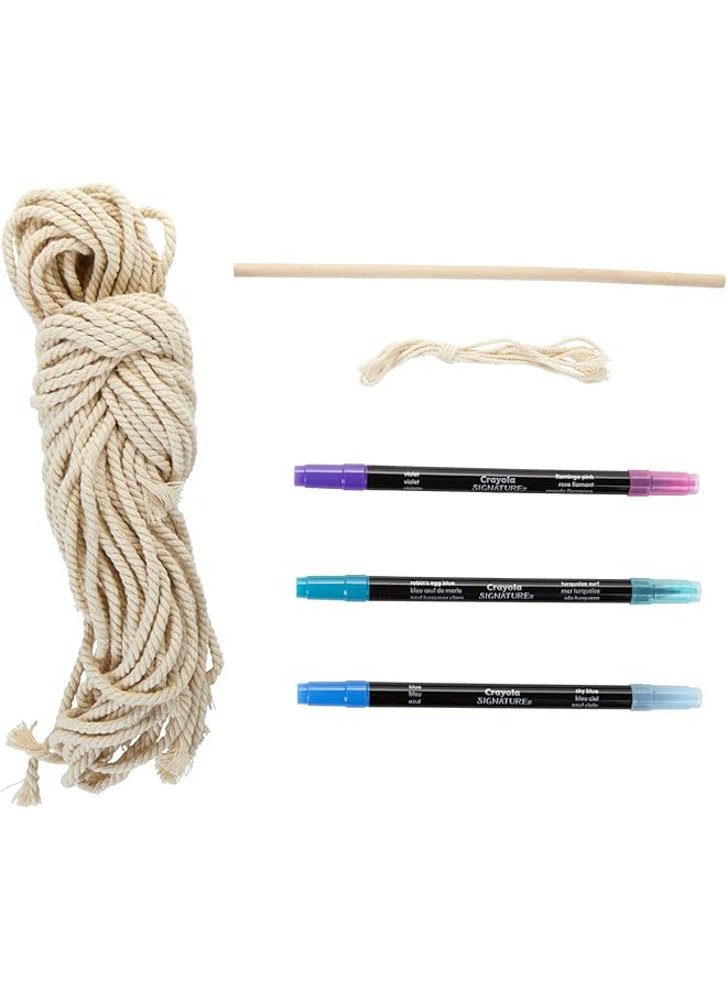 Crayola Signature Ombre Macrame Wall Hanging Kit - Image 3