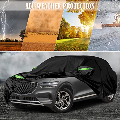 SPORTULI Waterproof Car Cover Replace for 2021-2025 Hyundai Genesis GV70, 6 Layers All Weather Car Covers with Door Zipper & Windproof Bands for Snow Rain Dust Hail Protection (GV70) - Image 5
