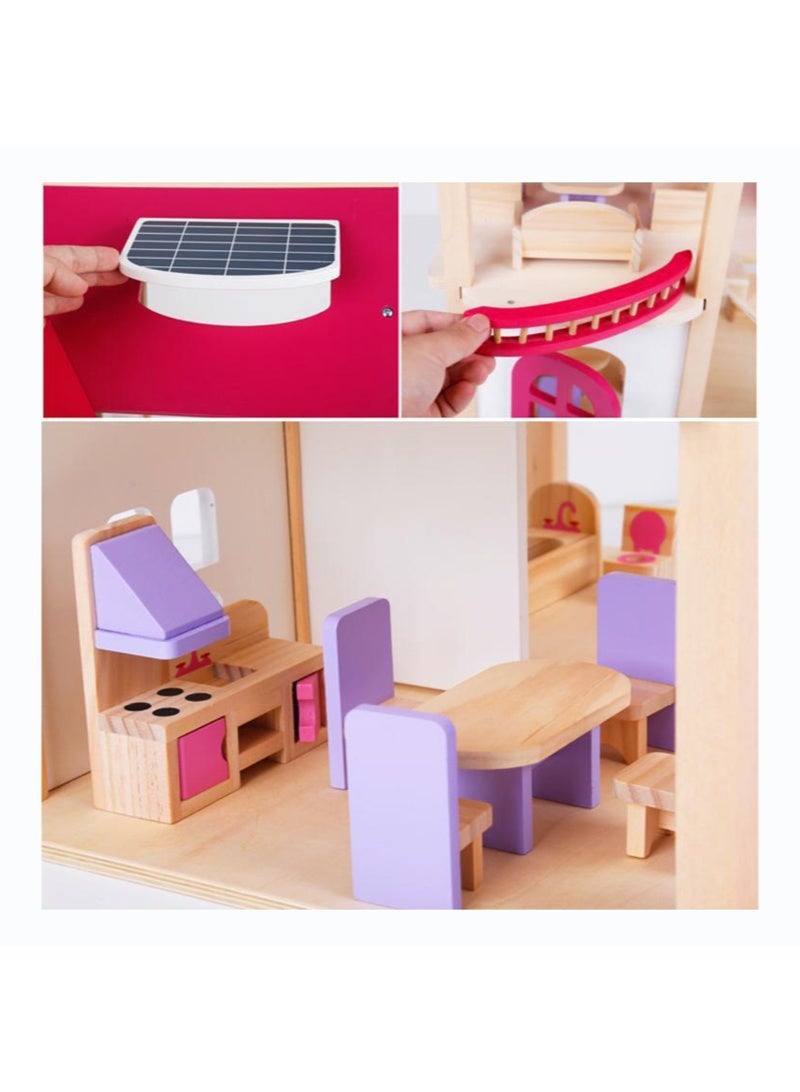 ماجيك واند بيت دمى خشبي مع الأثاث من ألعاب المحاكاة - Image 5