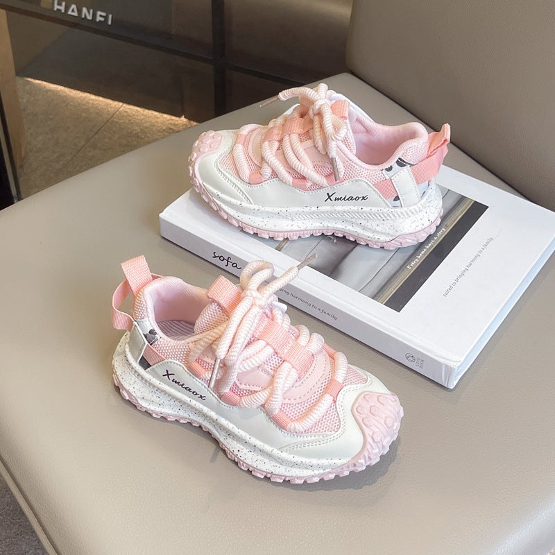Children'S Mesh Casual Sneaker 2025 Spring New Boys' Breathable Non-Slip Running Shoes Girls Outdoor Mountaineering Shoes - Image 3