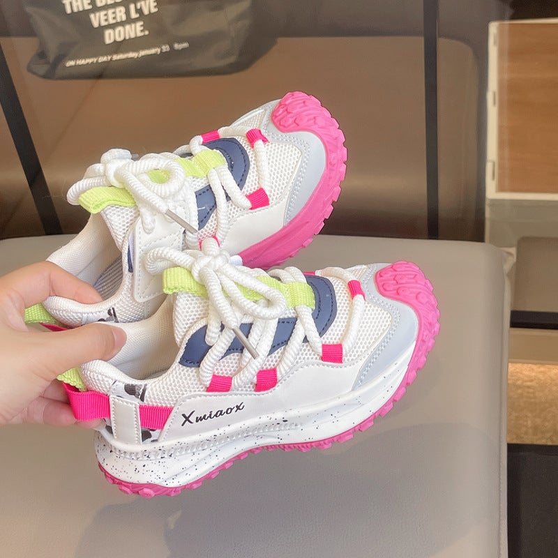Children'S Mesh Casual Sneaker 2025 Spring New Boys' Breathable Non-Slip Running Shoes Girls Outdoor Mountaineering Shoes - Image 1