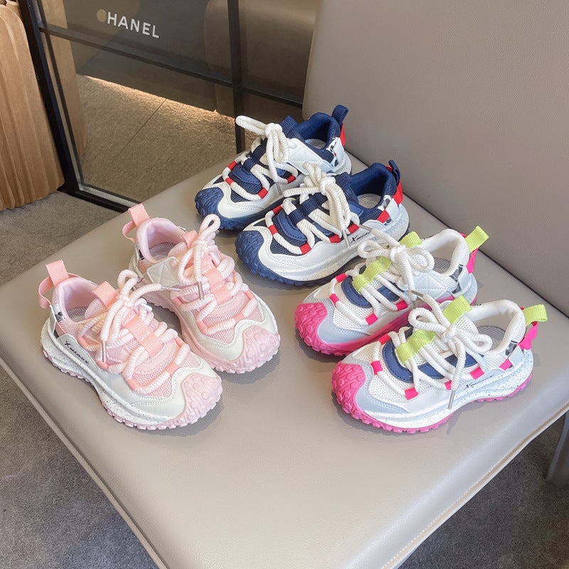 Children'S Mesh Casual Sneaker 2025 Spring New Boys' Breathable Non-Slip Running Shoes Girls Outdoor Mountaineering Shoes - Image 2