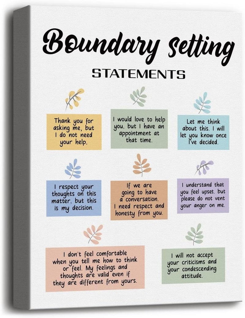 WKYAER Boundaries Counseling Canvas Wall Art - Image 1