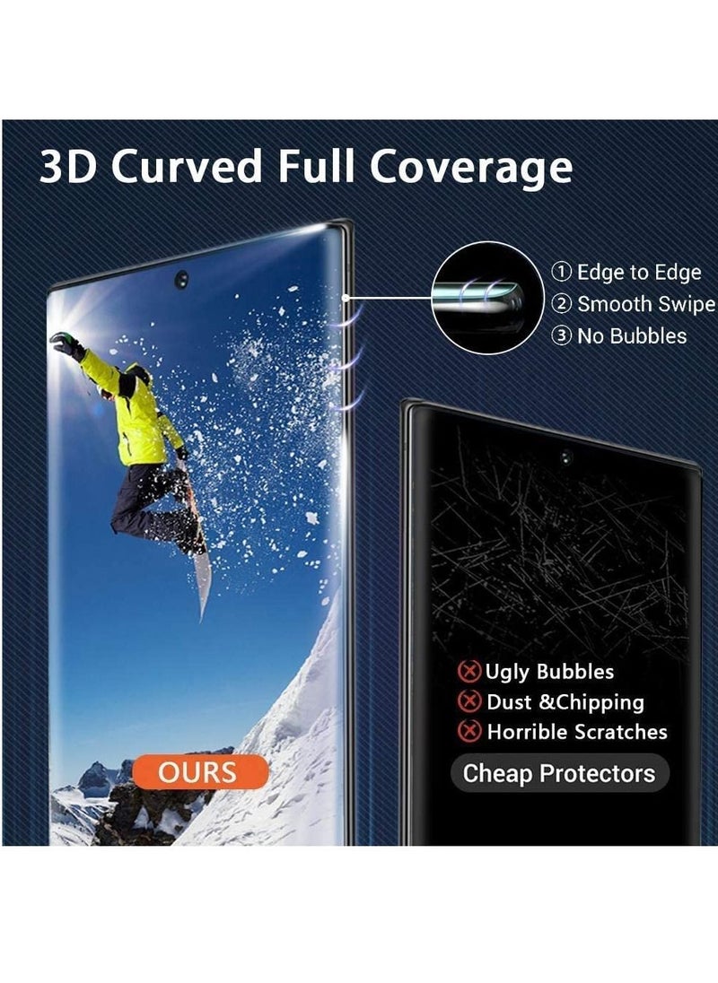 BORTONY - Galaxy S22 Ultra Screen Protector [2+2 Pack] Camera Lens Protector, Fingerprint Unlock Support, HD Tempered Glass, Touch Sensitive, Anti Scratch, for Samsung S22 Ultra 5G Glass - Image 1