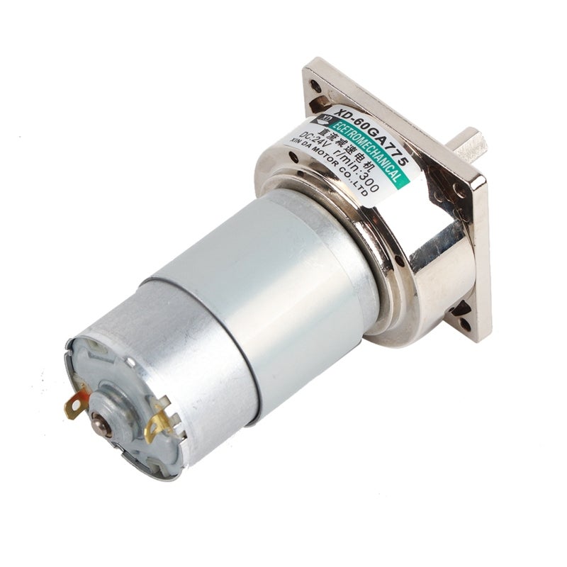 XD DC Motor: 12/24V 35W, Pure Copper Wire Coil, Low Heat & Low Loss - Metal Gear Wear-Resisting, High Torque Low Speed, Adjustable Direction for Office Home Production Automation, Electronics, Aviation M - Image 1