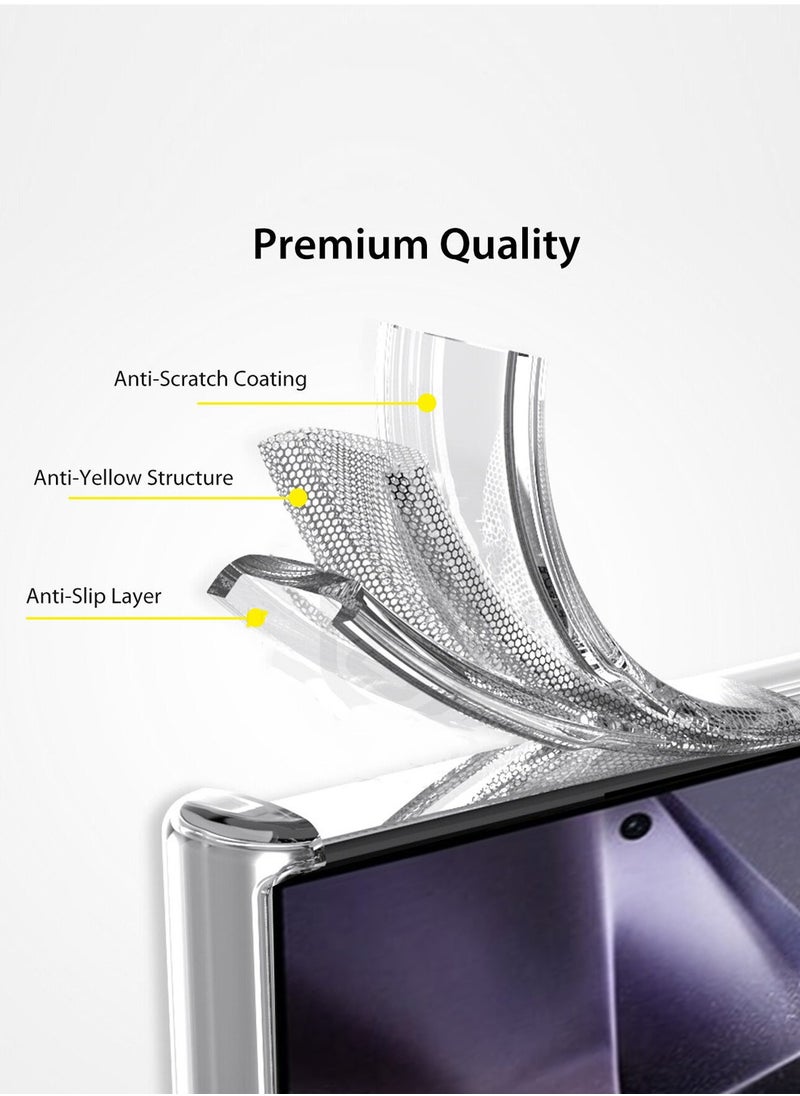 Gear4 - Gear4 Ultra Hybrid Crystal Clear Case Cover with Magsafe for Samsung Galaxy S24 Ultra - D30 Protection Anti-Yellowing Slim Fit Design Wireless Charging Compatible - Image 1