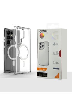Gear4 Ultra Hybrid Crystal Clear Case Cover with Magsafe for Samsung Galaxy S24 Ultra - D30 Protection Anti-Yellowing Slim Fit Design Wireless Charging Compatible