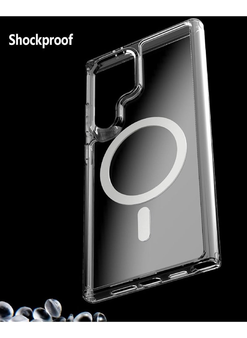 Gear4 - Gear4 Ultra Hybrid Crystal Clear Case Cover with Magsafe for Samsung Galaxy S24 Ultra - D30 Protection Anti-Yellowing Slim Fit Design Wireless Charging Compatible - Image 1