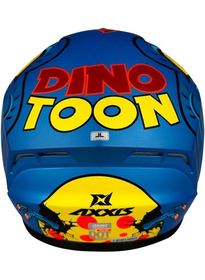 AXXIS AXXIS FF112D DRAKEN S DINOTOON C7 Full Face Helmet Matte Blue T-L  - Image 4