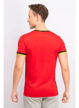 Adidas Men Sportswear Fit Training T-shirt, Red Combo  - Image 2