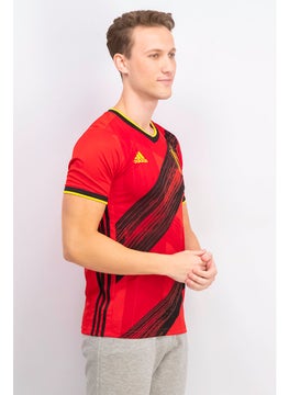 Adidas Men Sportswear Fit Training T-shirt, Red Combo  - Image 3