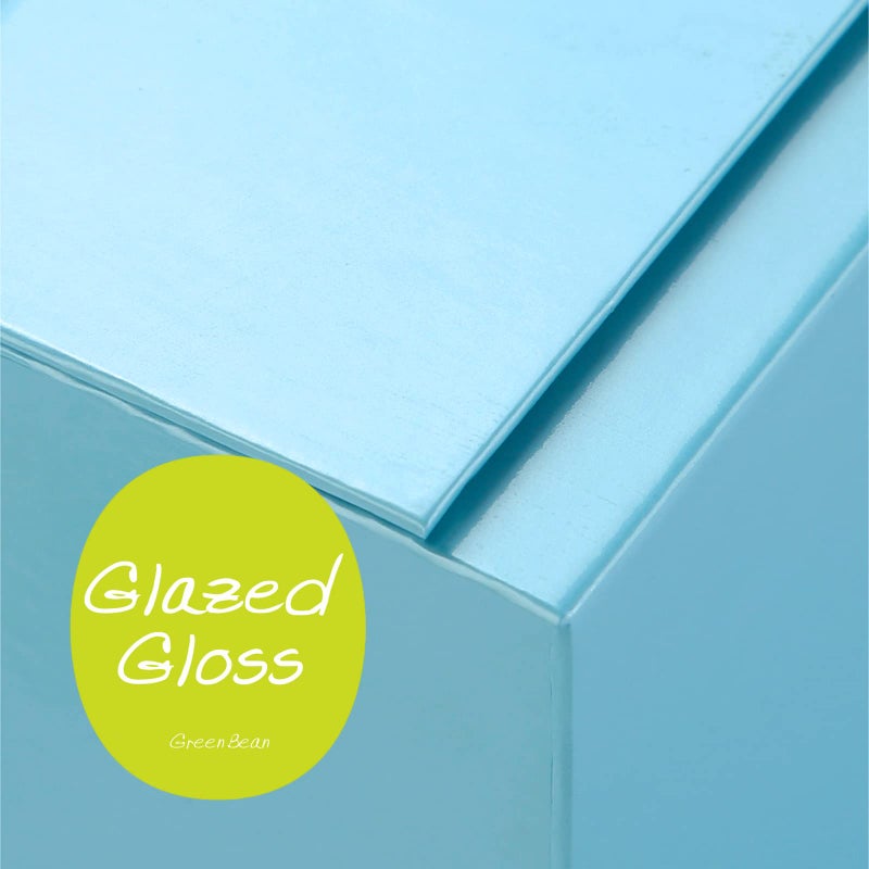 GREEN BEAN Gift Box 11x7.8x2.3 Inches, Baby Blue with Lid for Presents, Magnetic Closure, Shirt Gift Box for Clothes (Glossy Metallic Baby Blue, Polka Dot Design Inside) - Image 4